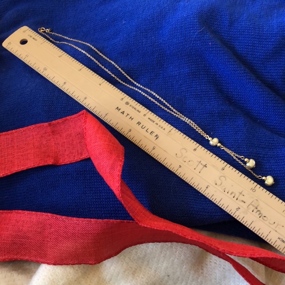 NWT vintage Avon faux pearl Y lariat necklace gold tone - Picture 6 of 8